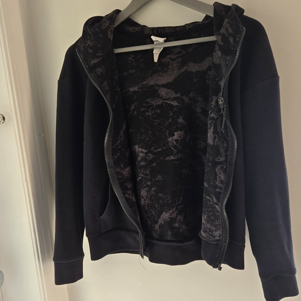 Lole Size M Black Zip-Up Hoodie